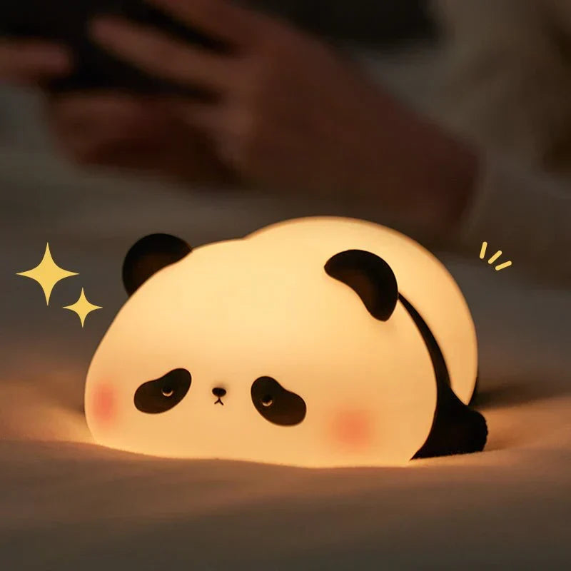 Cute Panda Night Light LED Squishy Tap Lamp Best