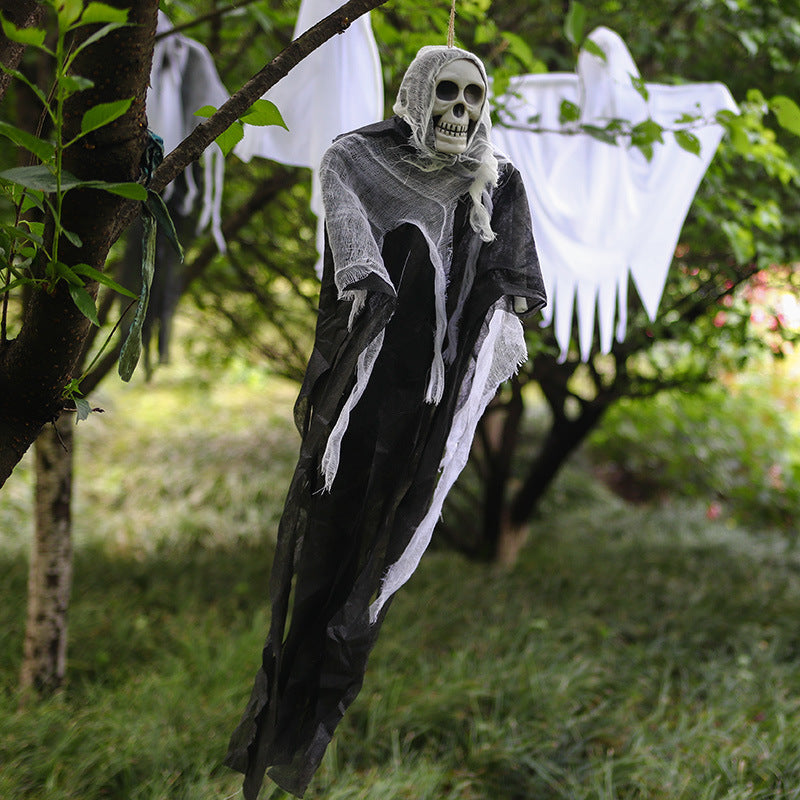 Halloween Skull Ghost Decoration | Haunted House Horror Hanging Prop