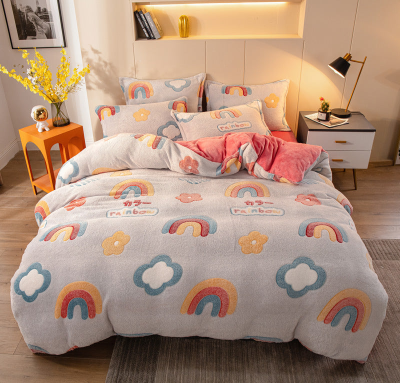 Winter Keep-Warm Milk Velvet Bedding Collection