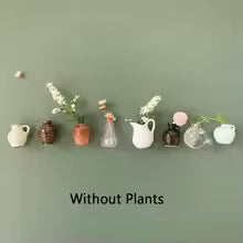 Cute Plant Ceramic Vase Fridge Magnets